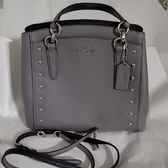 Coach Charcoal Leather Satchel